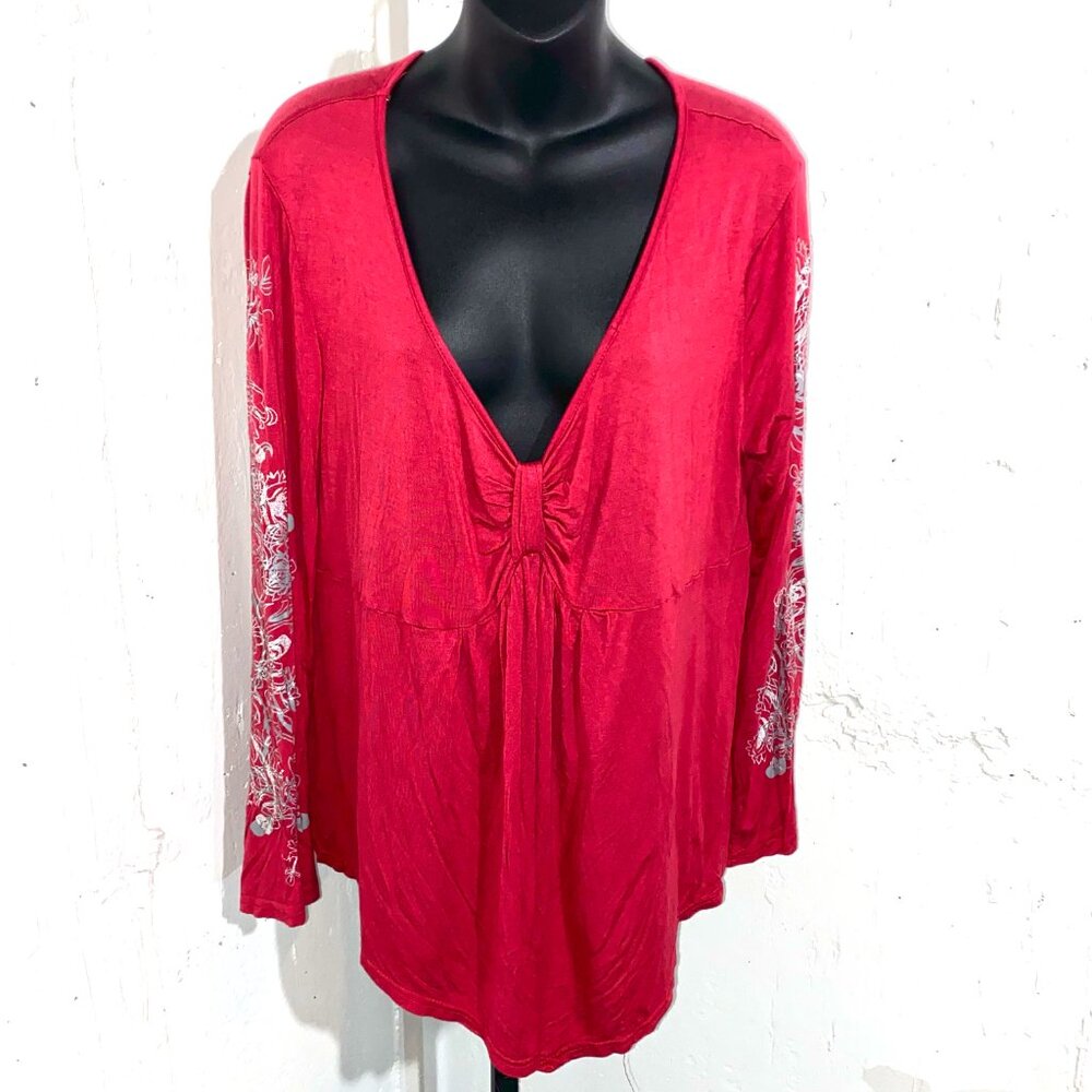 Red and Silver Long Sleeve 3XL